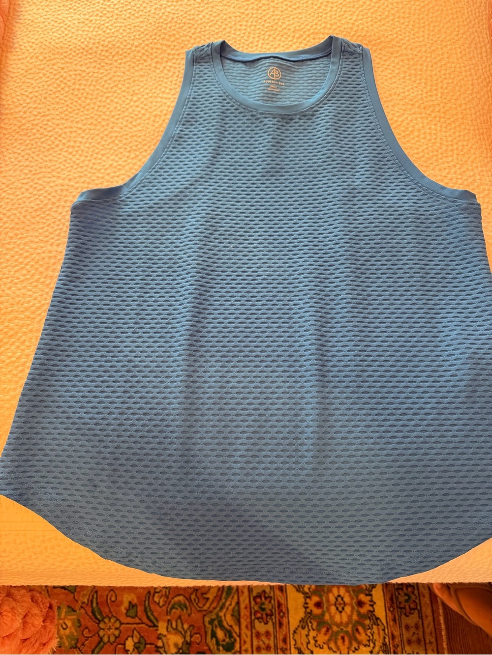 Addison Bay Blue Textured Waffle Knit Tank